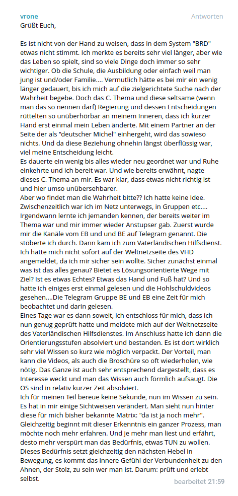 Orientierungsstufen Empfehlung von Vrone