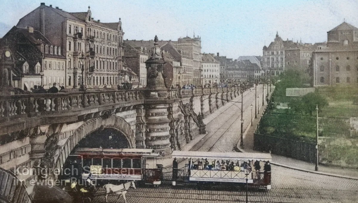 Königin-Carola-Brücke um 1902