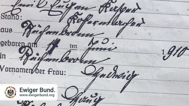 Nachweis gemäß RuStAG 1913.