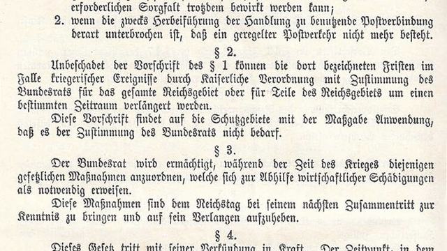 Ermächtigung des Bundesrats.