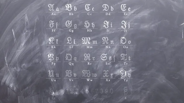 Das deutsche Alphabet in Fraktur.