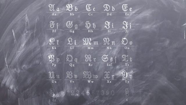 Das deutsche Alphabet in Fraktur.