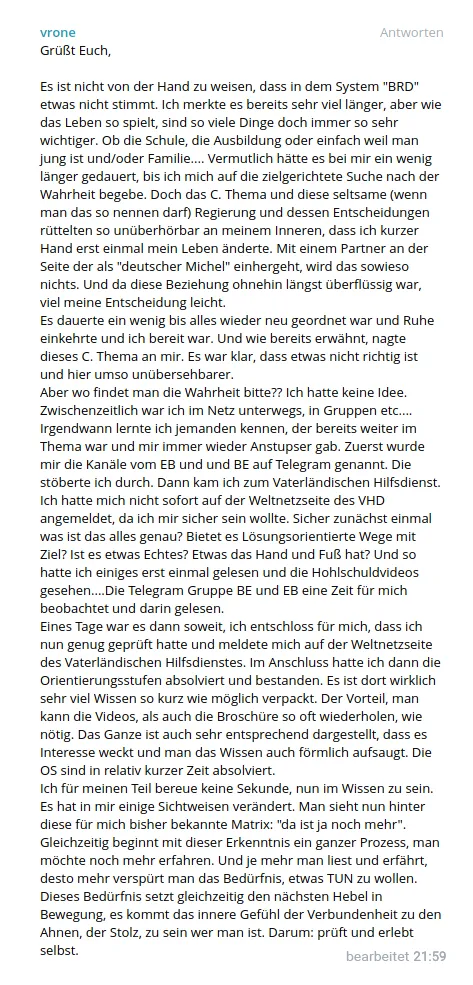 Orientierungsstufen Empfehlung von Vrone