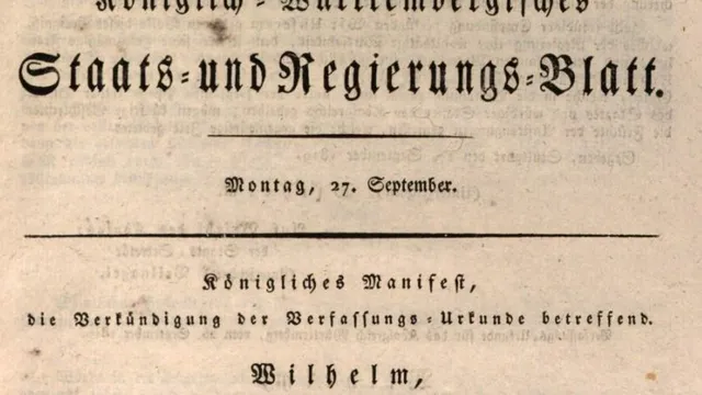 Verfassungsurkunde des Königreichs Württemberg